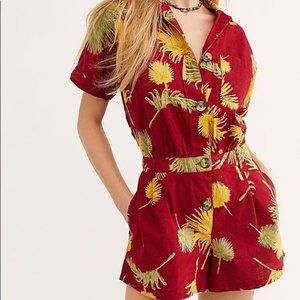 FREE PEOPLE Malibu Romper shorts tropical